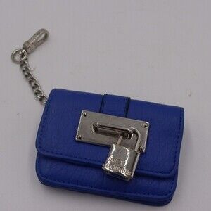 Juicy Couture Blue Key Chain Cardholder Wallet With Lock Charm